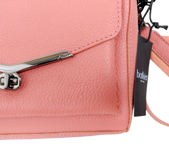Botkier Blush Pink Valentina Pebble Leather Turnlock Small Crossbody Bag NWT - Picture 6 of 11